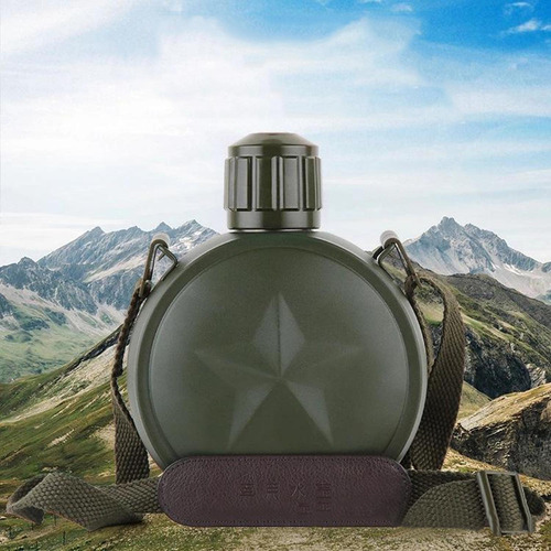 800ml Estilo Militar Botella De Agua Taza De Beber Con