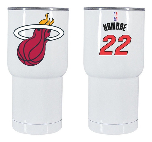 Miami Heat Termo Personalizado Doble Pared 20oz