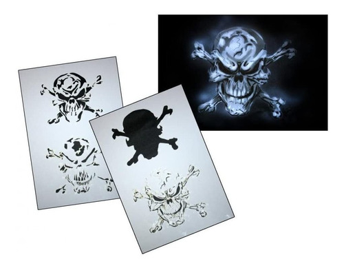  As Pirate Skull Airbrush Stencil Template Step Step Si...