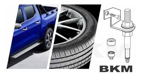 Imagen 4 de 7 de Traba Antirrobo Rueda Auxilio Bkm Ford Ranger 2012 / 2021