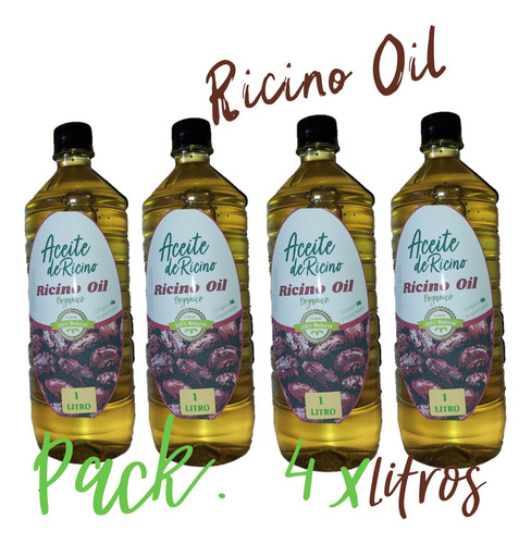 Aceite Ricino 4 Litros. Natural 100% Puro-prensado En Frío