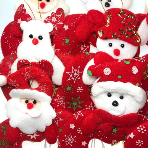 Adornos Navideños Para Arbol Navidad Muñecos Colgantes 8pzs