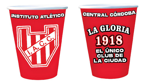 Vaso De Polipapel Instituto De Cordoba X8u - Cotillón Waf