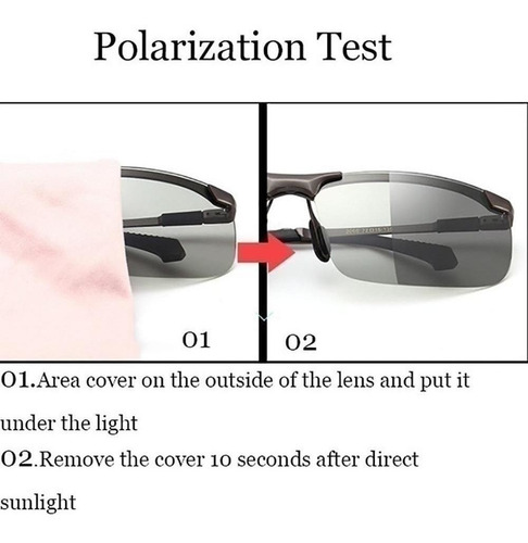 Gafas De Sol Polarizadas Fotocromáticas Para Hombre, 2 Unida