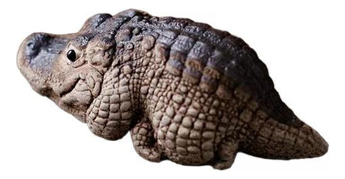 2 Arcilla Cocodrilo Mini Té Mascota Estatuilla Recuerdo