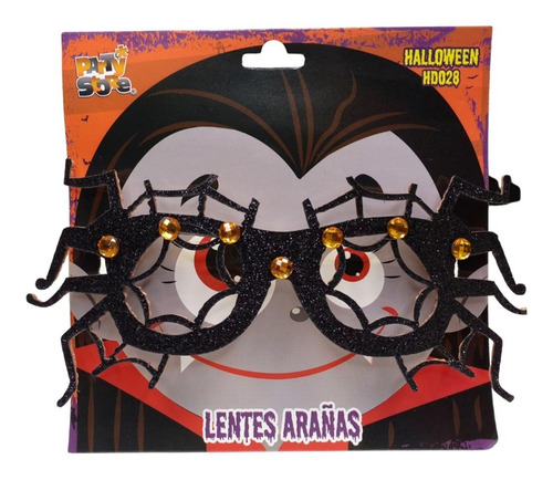 Imagen 2 de 4 de Anteojos Lentes Arañas Halloween Disfraz Cotillon