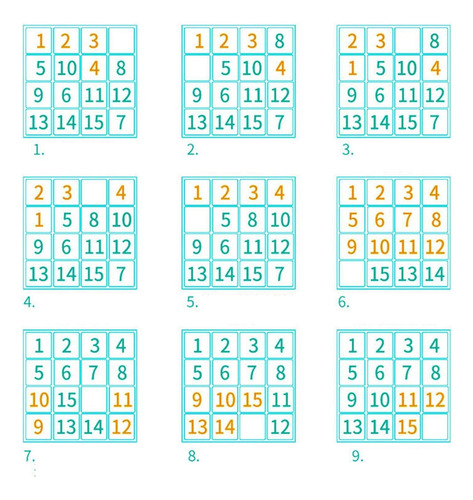 . Quebra-cabeça De Slides De Números Quebra-cabeças