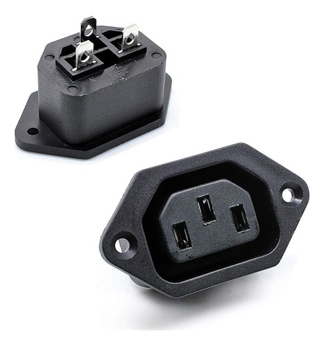 10 Piezas De Conector De Montaje Panel Iec 320 C13 De 2...
