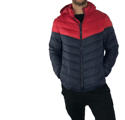 Campera Importada Inflable Capucha Desmontable Hombre Nueva