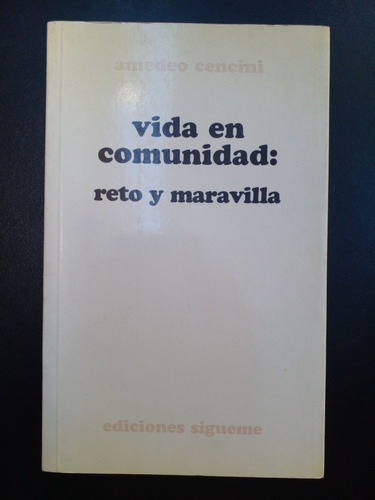 Vida En Comunidad: Reto Y Maravilla Amedeo Cencini 