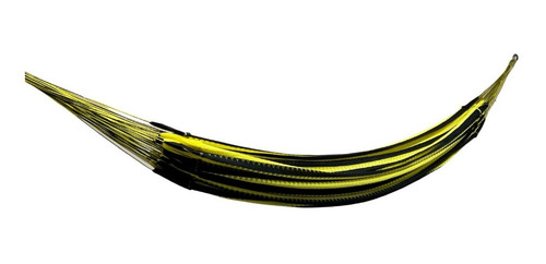 Imagen 3 de 4 de Hamaca Yucateca 100% Algodón Dos Colores (amarillo Y Negro)