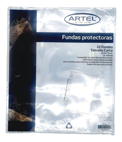 Fundas Protectora Carta 10 Unid Artel