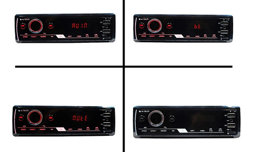 Imagem 2 de 7 de Auto Radio Automotivo E-tech Premium Mp3 Fm 2 Usb Bt Sd App