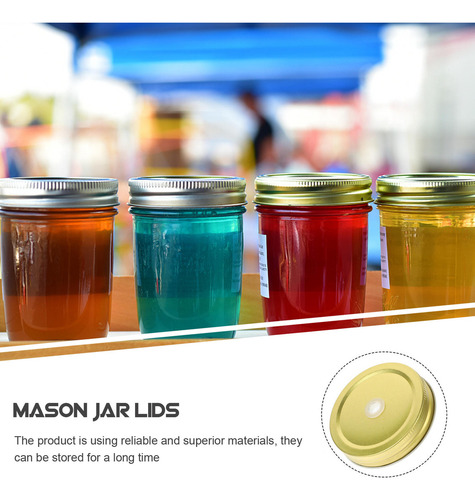 Mason Jars Mason Con Tapa Para Tazas, Lata, 12 Unidades