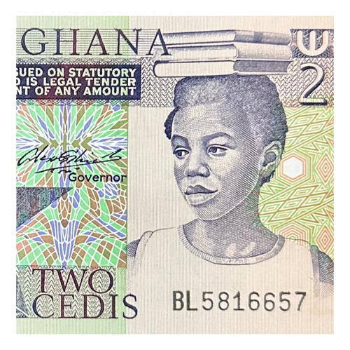 Ghana - 2 Cedis - Año 1982 - P #18 - Estrella