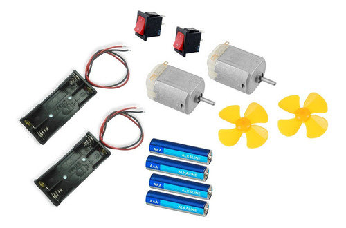 Kit Electrónica Robótica Motor Pila Escolar Educativo Juego