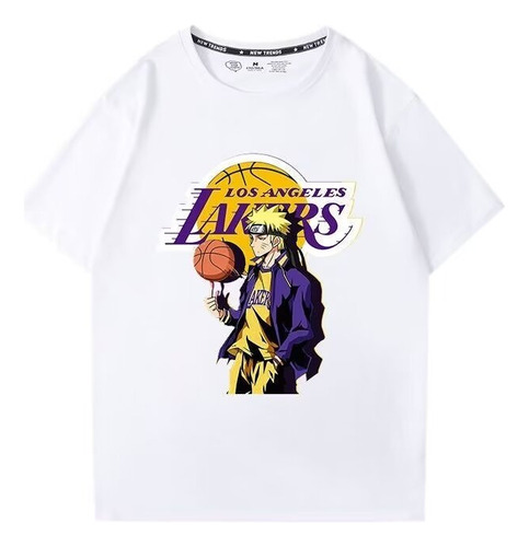 Camiseta De Manga Corta Creative Naruto Basketball Lakers