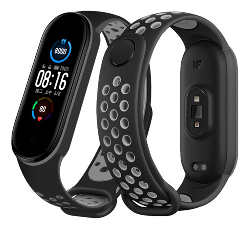 Pulseira De Silicone Respirável, Mi Band 7, 2 Cores. Kit 2