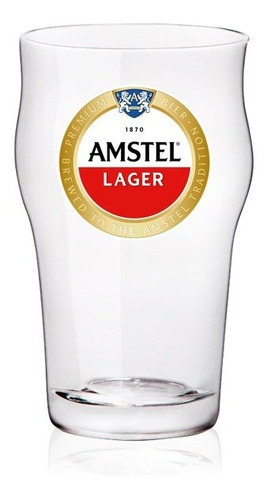 Vaso Cerveza Pinta Stout Logo Amstel 490 Ml Pettish Online
