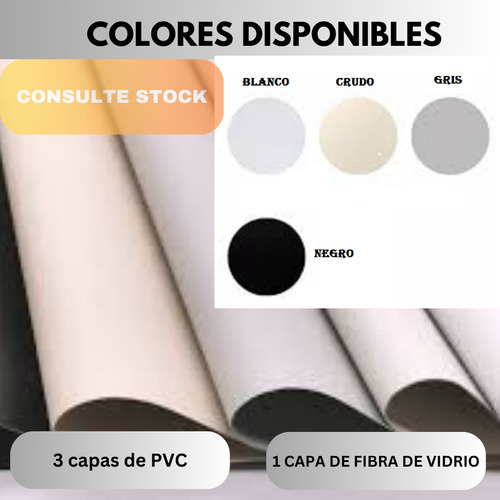 Banda Vertical Bout Fdevidrio El+térmico 1.25x1.70 Pack X 2 Negro