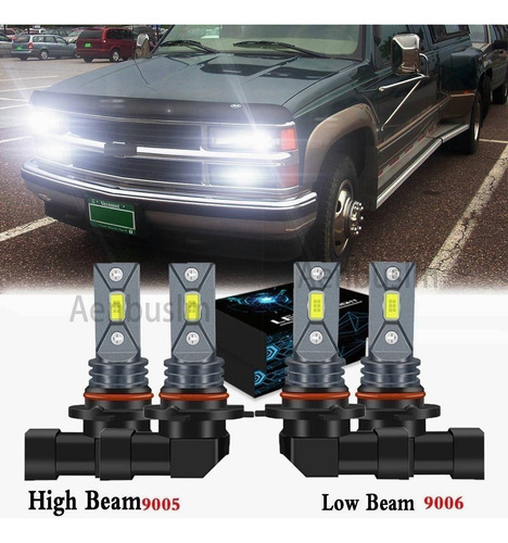 9005 9006 - Kit De Focos Led Para Chevy Suburban Tahoe 95-06