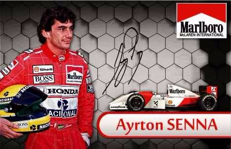 Ayrton Senna - Formula 1 - Automovilismo - Lámina 45x30 Cm.