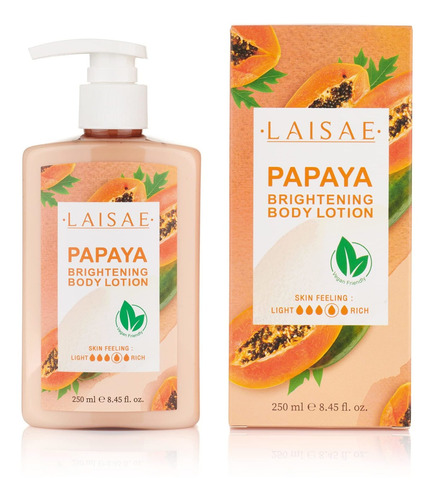 Papaya Skin Brightening Body Lotion, Exfoliante E Hidratante