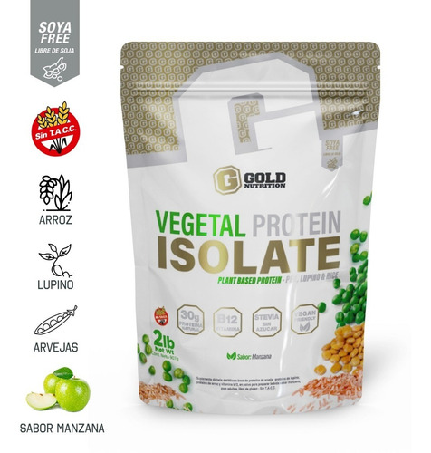 Imagen 2 de 7 de Proteína Vegetal Isolada Gold Nutrition Vegan Protein