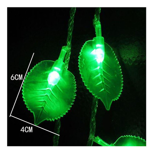 Dreamworth Enchufe En Las Luces De Cuerda De Hoja Verde, 33
