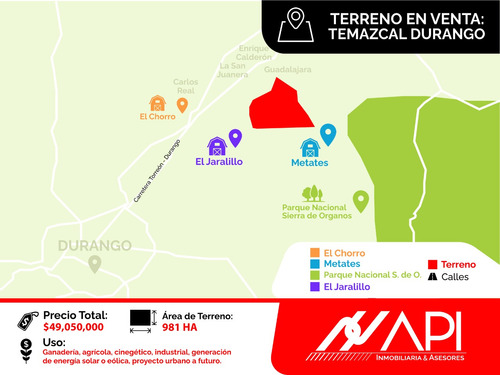 Terreno De Agostadero En Venta En El Temazcal Durango