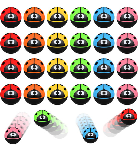 24 Pcs Ladybug Bouncy Balls Ladybug Party Party Favores Pequ