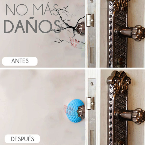 N Pack 10 Tope Puerta Silicón Suave Autoadherente Pared