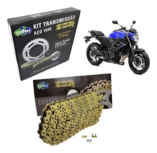 Kit Relação Xj6 Aço 1045 Com Retentor Dourada Unifort