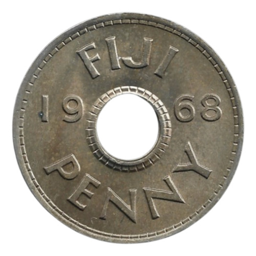 Fiji 1 Penny 1968 Reina Isabel Ii 4rt#1 (Usado)