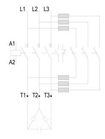Imagen 4 de 6 de Contactor Tripolar Para Capacitor 30kvar 1na+1nc Baw
