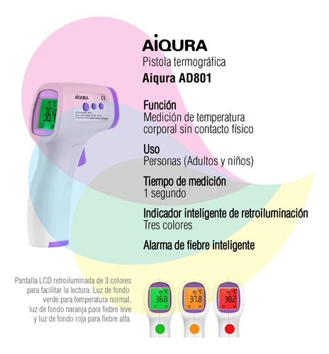 Termómetro Laser Infrarrojo Para Humanos Distancia Cert Fda