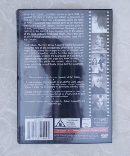 Kurt Cobain Nirvana Early Life Of A Dvd Nuevo Import Inglés