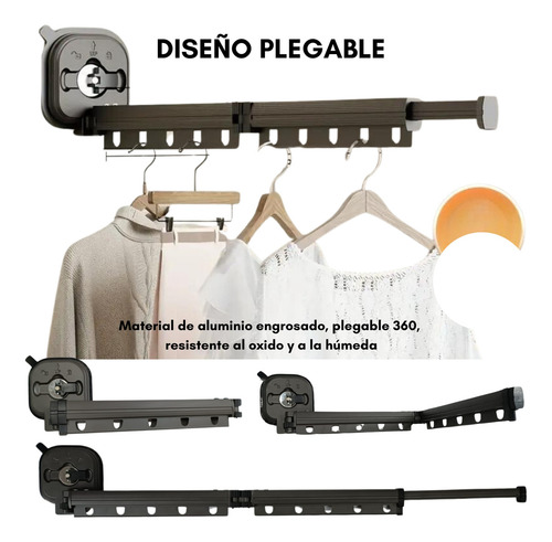 Tendedero Plegable Colgador Ropa Tamaño Ajustable