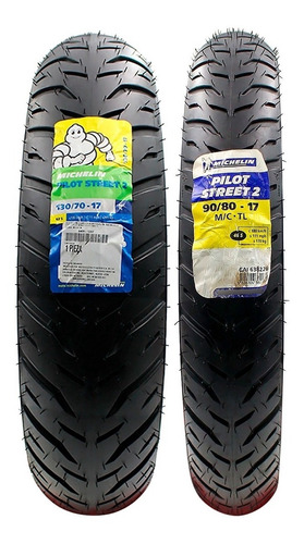 Llantas Michelin 130/70-17 + 90/80-17 Pilot Street2 Tubeless