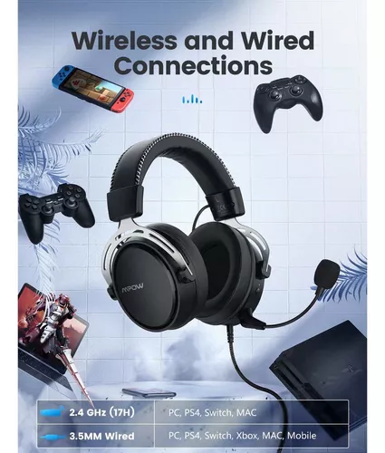 Auricular Gaming INALAMBRICO Mpow AIR 2.4G para juegos PS5/PS4/PC