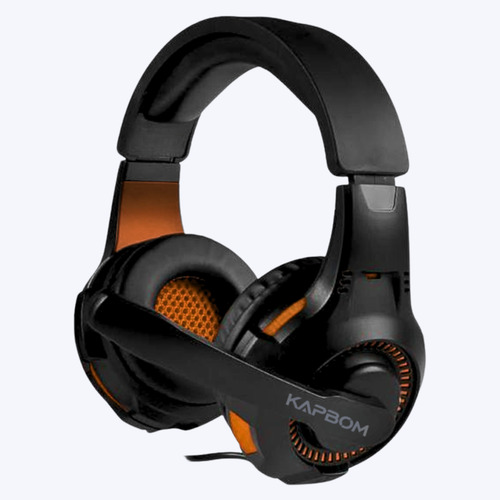 Fone Headset Gamer C/fio Microfone Ajustável Conexão P2 Usb Cor Laranja