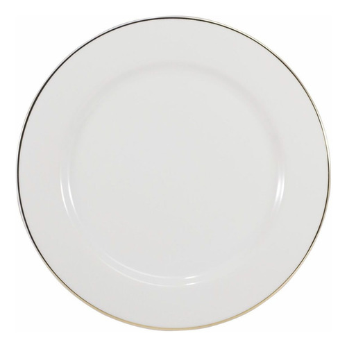 Aparelho De Jantar 42 Peças Itamaraty Ouro Schmidt Cor Branco