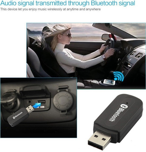Imagen 5 de 5 de Adaptador Receptor Bluetooth Audio 3.5mm Sonido Carro Auto