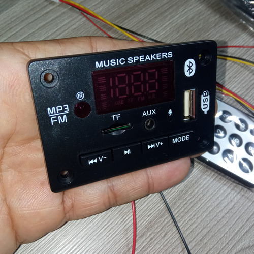 Módulo Bluetooth 5.0 Placa De Audio Mp3 Fm Microsd Usb Aux