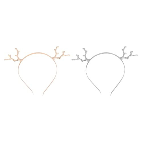 Diadema Con Forma De Asta De Metal Con Diamantes De Imitació