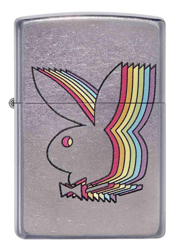 Encendedor Zippo Cromado Icono Playboy Multicolor