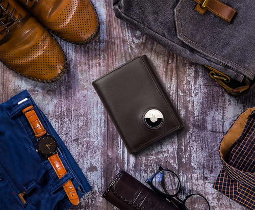 Stealth Mode Billetera Tríptico De Piel Para Hombre Con...