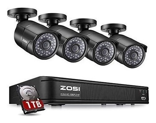 Zosi 1080p Poe Home Security Camera System 8 Channel Nvr