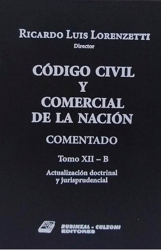 Código Civil Y Comercial Comentado. Actualización, Tomo Xii B (e), De Lorenzetti, Ricardo Luis ; Lorenzetti, Pablo ; Pontoriero, María Paula. Culzoni, Tapa Dura En Español, 2019