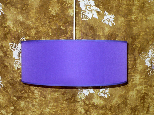 Lámpara Colgante En Tela Violeta 2 L 40-40/15 Cm Alt 